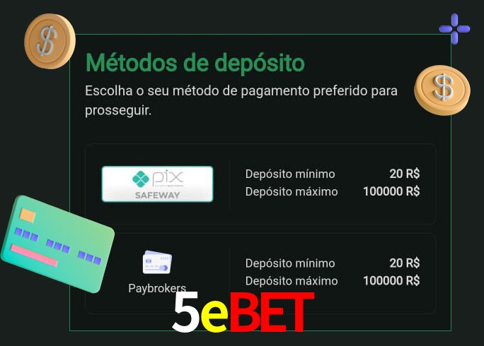 O cassino 5ebet oferece uma grande variedade de métodos de pagamento